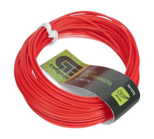 Леска для триммера звезда, 1.3 мм х 15 м, Сибртех