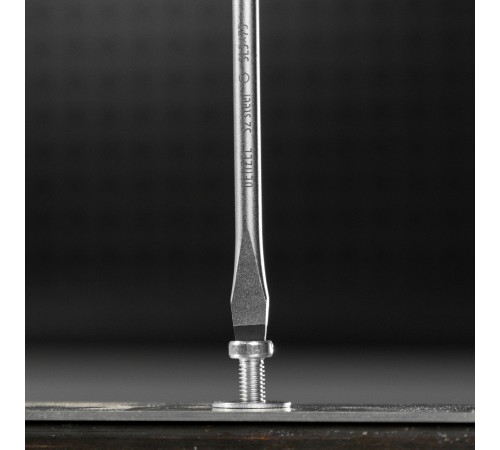 Отвертка, SL5x75 мм, S2, 3к рукоятка Denzel