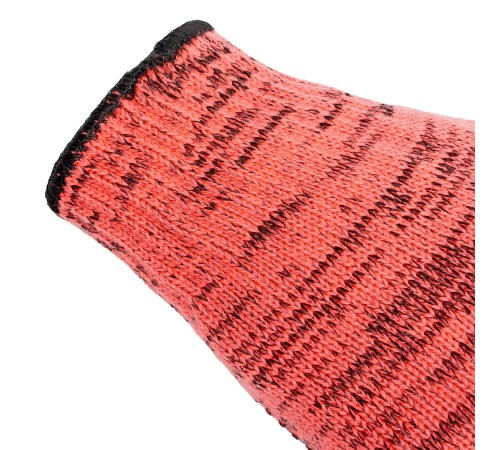 Перчатки трикотажные, акрил, усиленные, ПВХ-гель Протектор, цвет: коралл, 10 класс Сибртех