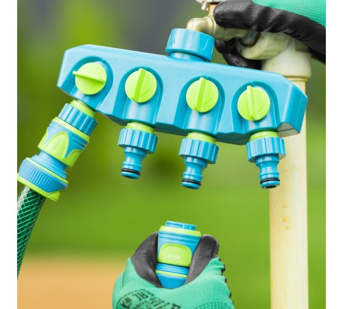 Разветвитель четырехканальный, пластиковый Palisad Luxe