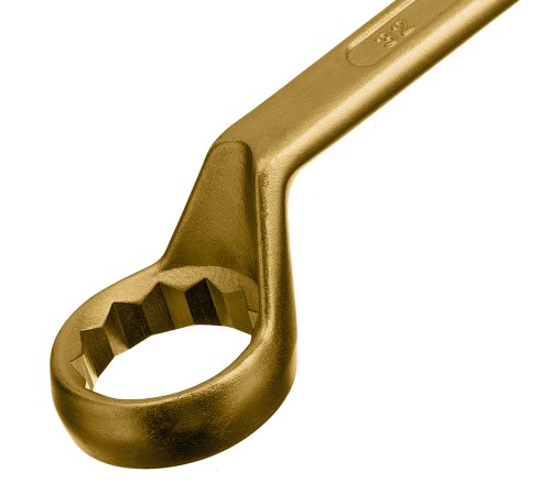 Ключ накидной, 30 х 32 мм, желтый цинк Сибртех