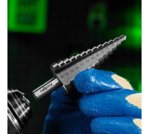 Сверло ступенчатое по металлу, 6-8-10-12-14-16-18-20-22-24-26-28-30мм, 4241 Сибртех