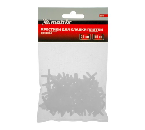 Крестики, 3.0 мм, для кладки плитки, 100 шт Matrix