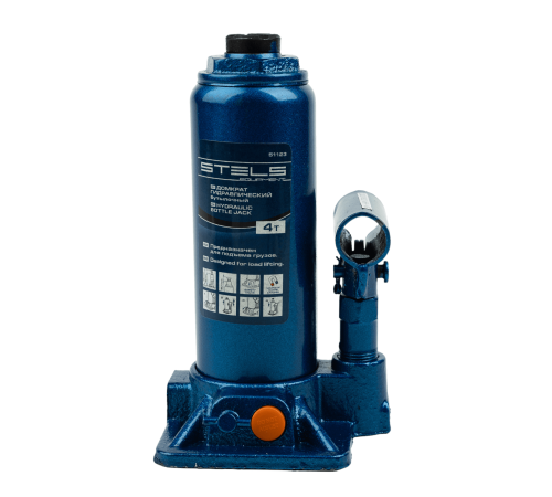 Домкрат гидравлический бутылочный, 4 т, H подъема 195-380 мм, в пластиковом кейсе Stels