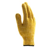 Перчатки трикотажные усиленные, гелевое ПВХ-покрытие, 7 класс, желтые Сибртех