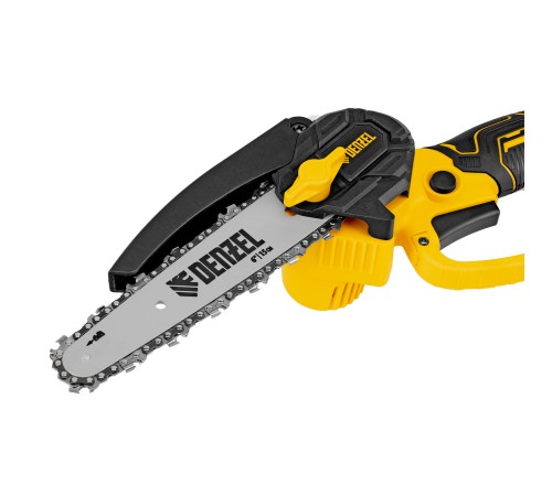 Цепная мини-пила аккумуляторная бесщет., CCS-150, шина 150 мм, Li-Ion, 20 В Denzel