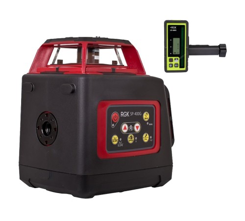Комплект: ротационный нивелир RGK SP-400G + миллиметровый приёмник излучения RGK LD-88G