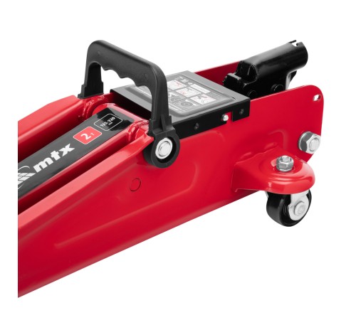 Домкрат гидравлический подкатной, 2 т, 135-320 мм, в пласт. кейсе MTX