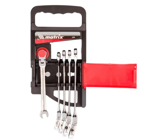 Набор ключей комбинированных, трещоточных шарнирных 5 шт. Matrix Набор ключей комбинированных, трещоточных шарнирных 5 шт. Matrix