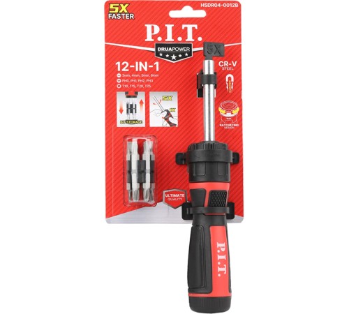 Набор бит с рукояткой P.I.T. ADVANCE HSDR04-0012B