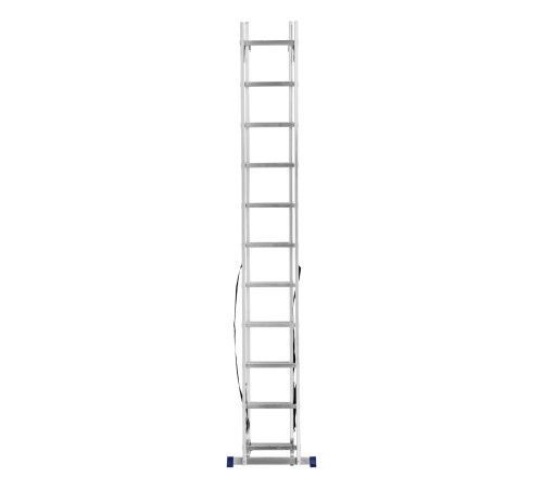 Лестница, 2 х 11 ступеней, алюминиевая, двухсекционная, Сибртех