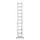 Лестница, 2 х 11 ступеней, алюминиевая, двухсекционная, Сибртех