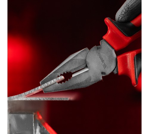 Плоскогубцы Nickel, 180 мм, никелированные, двухкомпонентные рукоятки Matrix