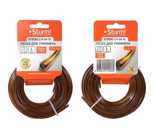 Леска для триммера Sturm! GT3535-2.4-G4-15 Леска для триммера Sturm! GT3535-2.4-G4-15