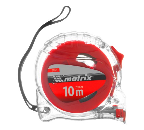 Рулетка Crystal,10 м х 25 мм,корпус из поликарбоната Matrix