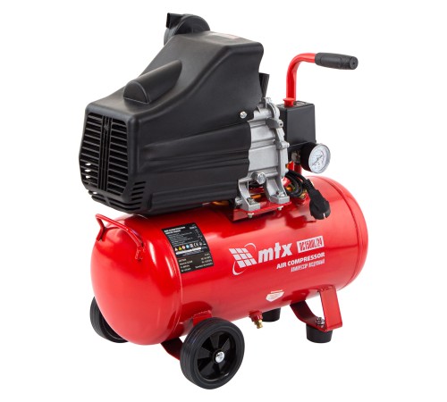Компрессор воздушный DC1500L/24, 1,5 кВт, 24 л, 210 л/мин MTX Компрессор воздушный DC1500L/24, 1,5 кВт, 24 л, 210 л/мин MTX