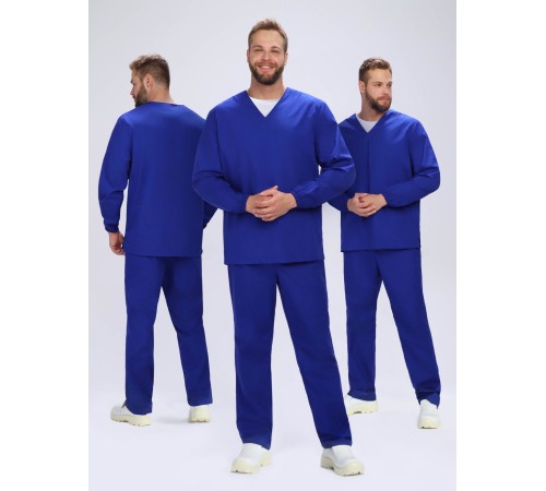 Мужской костюм ХАССП-База (ткань ТиСи, 120), васильковый