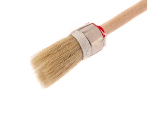 Кисть круглая, Профи №2 (20 мм), натуральная щетина, деревянная ручка MTX