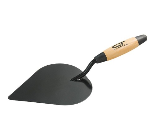 Кельма штукатура стальная, деревянная усиленная ручка Сибртех