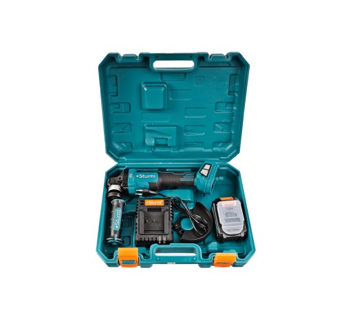 CAG18125BLE  УШМ аккумуляторная б/щ Sturm!, 18В, 1BatterySystem, 125мм, плавн пуск, 1х4Ач,кейс CAG18125BLE  УШМ аккумуляторная б/щ Sturm!, 18В, 1BatterySystem, 125мм, плавн пуск, 1х4Ач,кейс