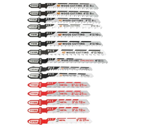 Набор пилок для лобзиков P.I.T. AJSB01-0016