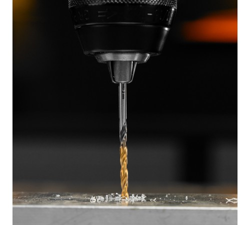 Сверло спиральное по металлу 3 x 61мм, Р6М5, Golden Tip, многогранная заточка, 2шт. Denzel