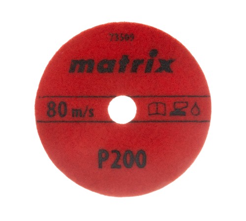 Алмазный гибкий шлифовальный круг, 100 мм, P200, мокрое шлифование, 5 шт. Matrix Алмазный гибкий шлифовальный круг, 100 мм, P200, мокрое шлифование, 5 шт. Matrix