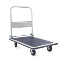 Тележка платформенная 300 кг TOR PH300 (820х575) со складной ручкой (резиновые колеса 125 мм)
