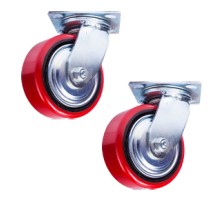 Колесо поворотное PU/металл (C550S/PU2040CB3ra/TG) 200 мм