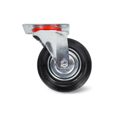 Колесо поворотное резина SC 80 200мм (C-3302-SLS-200) Колесо поворотное резина SC 80 200мм (C-3302-SLS-200)