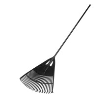 Грабли веерные пластиковые, 620 х 1750 мм, 27 плоских зубьев, алюминиевый черенок, Palisad