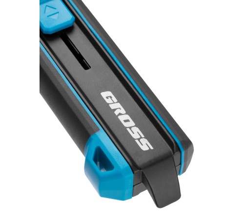 Нож-скребок выдвижной, 19мм, сменное лезвие, SK2, 5 запас. лезвий, алюмин. корпус GROSS