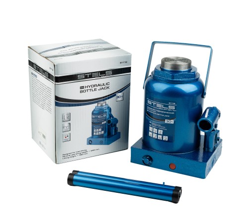 Домкрат гидравлический бутылочный, 30 т, H подъема 240-370 мм Stels
