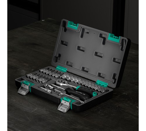 Набор инструментов, 1/4, CrV, пластиковый кейс, 29 предметов Stels