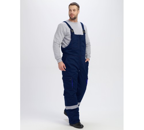 Костюм зимний Титан-Ультра CH (тк.Смесовая,240) п/к, т.синий/васильковый