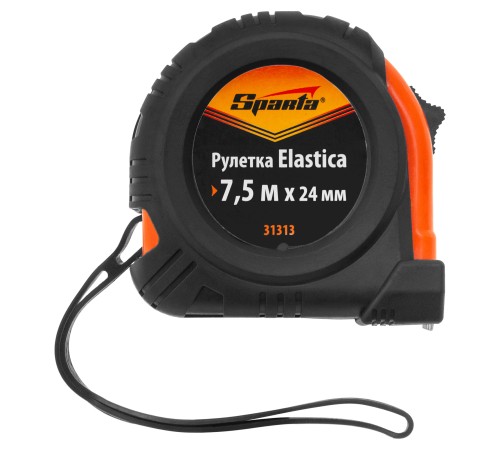 Рулетка Elastica,7,5 м х 24 мм,обрезиненный корпус Sparta Рулетка Elastica,7,5 м х 24 мм,обрезиненный корпус Sparta