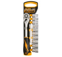 Набор торцевых головок с трещоткой 1/2", 10-22 мм, 12 предметов TOLSEN TT15152