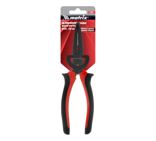 Длинногубцы изогнутые Black Nickel, 200 мм, двухкомпонентные рукоятки Matrix Длинногубцы изогнутые Black Nickel, 200 мм, двухкомпонентные рукоятки Matrix
