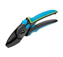 Секатор с наковальней, 220 мм, регулировка захвата, трехкомпонентные рукоятки, Luxe, Palisad