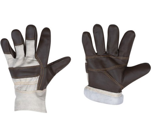 Перчатки кожаные комбинированные утепленные (синтепон) Перчатки кожаные комбинированные утепленные (синтепон)