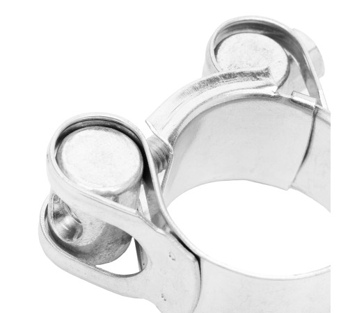 Хомуты металлические, силовые 26-28 мм, ширина 18 мм, шарнирный, W1, 2 шт Сибртех