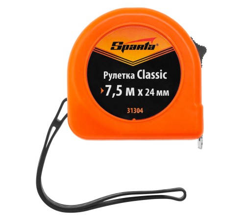 Рулетка Classic,7,5 м х 24 мм,пластиковый корпус Sparta Рулетка Classic,7,5 м х 24 мм,пластиковый корпус Sparta