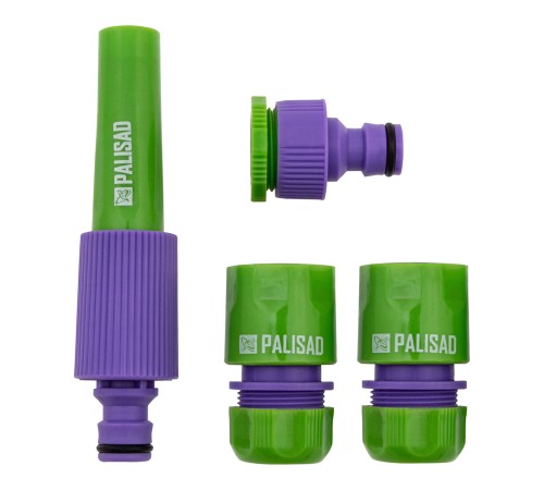 Набор для подключения шланга 1/2, распылитель, 3 адаптера к распылителю Palisad Набор для подключения шланга 1/2, распылитель, 3 адаптера к распылителю Palisad