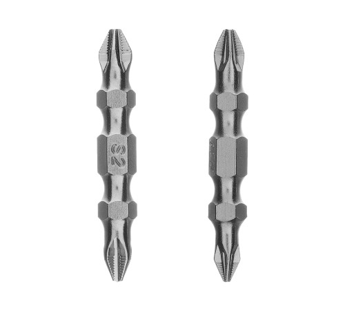 Набор бит двухстор., PH2-PH2х45мм, PZ2-PZ1х45мм, сталь S2, 2 шт. Gross