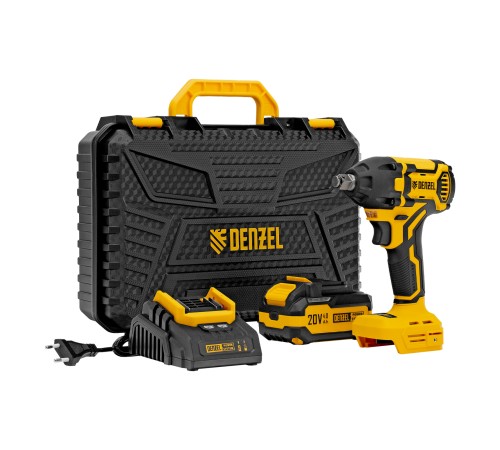 Гайковерт ударный аккумуляторный бесщет. CIWH-BL-20-350, Li-Ion, 20 В// Denzel