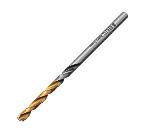 Сверло спиральное по металлу 3 x 61мм, Р6М5, Golden Tip, многогранная заточка, 2шт. Denzel