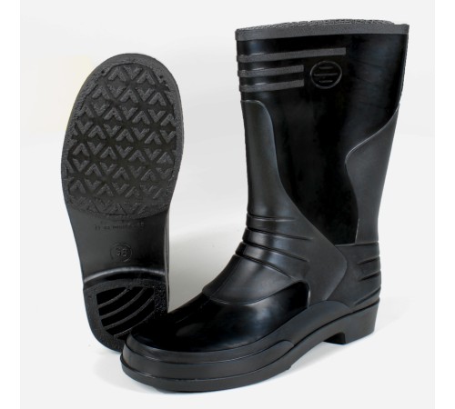 Сапоги женские ПВХ, черный