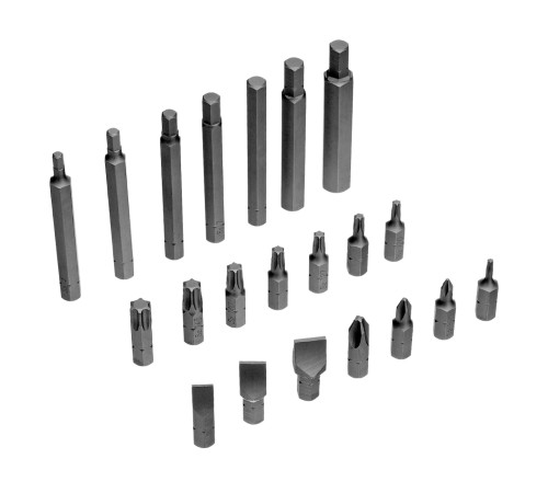 Набор инструментов, 1/2", 1/4", CrV, S2, пластиковый кейс, 122 предмета Denzel