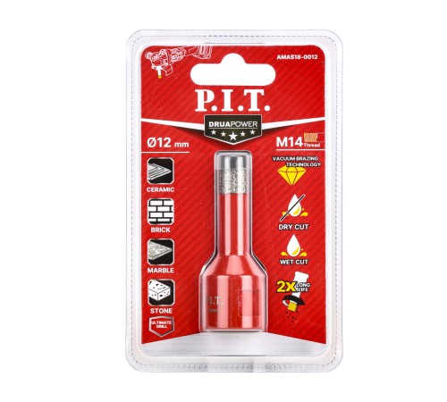 Коронка алмазная по керамограниту P.I.T. AMAS18-0012