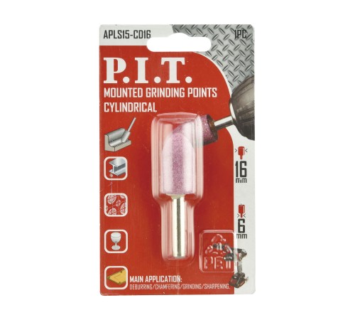 Шарошка абразивная цилиндрическая закругленная P.I.T. APLS15-CD16